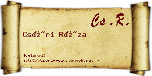 Csóri Róza névjegykártya