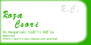 roza csori business card